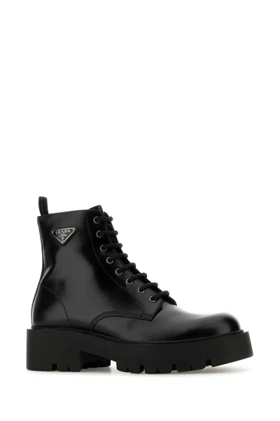 Prada Brushed Leather Ankle Boot For Men