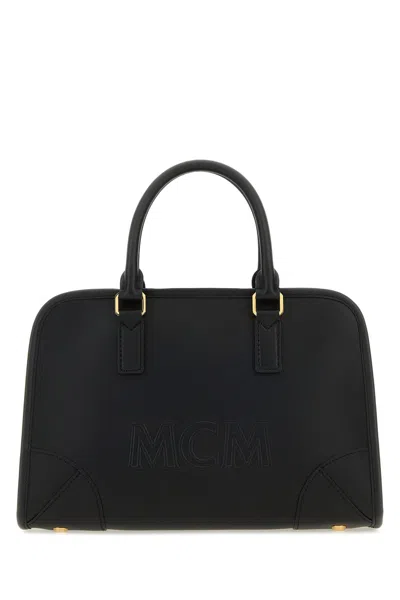 Mcm Tonal Hardware Mini Handbag In Smooth Leather With Detachable Strap