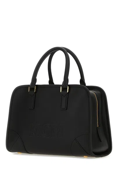 Mcm Tonal Hardware Mini Handbag In Smooth Leather With Detachable Strap
