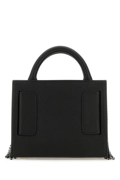Boyy Black Leather Bobby 18 Crystal Flapper Handbag