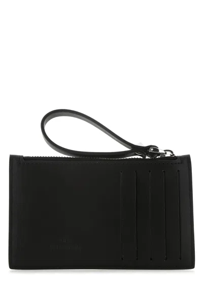 Valentino Black Leather Card Holder