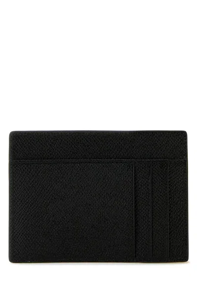 Dolce & Gabbana Black Textured Calf Leather Bi-fold Wallet