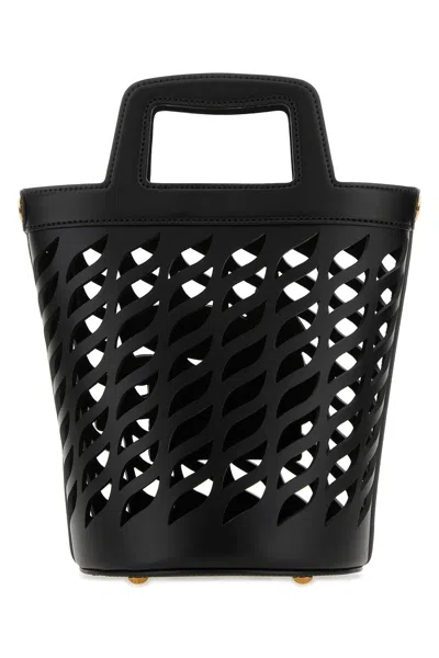 Etro Woman Black Leather Bucket Bag