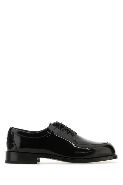 Ferragamo Black Leather Dinamic Lace-up Shoes
