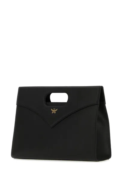 Mcm Cut-out Handle Leather Handbag