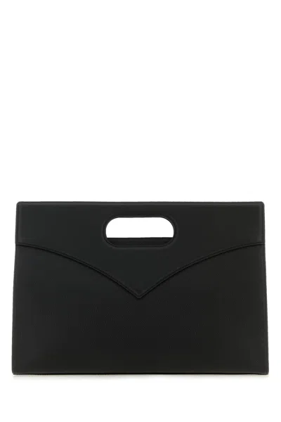 Mcm Cut-out Handle Leather Handbag