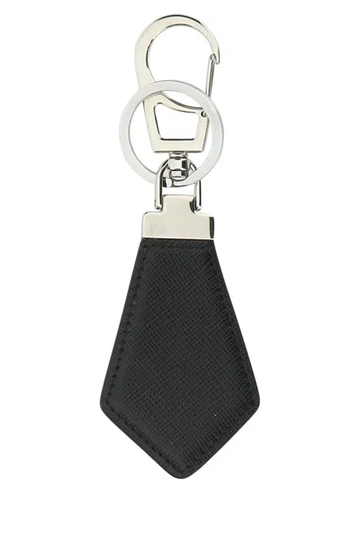 Prada Leather Key Ring Hardware Textured