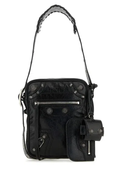 Balenciaga Le Cagole Embellished Textured-leather Messenger Bag