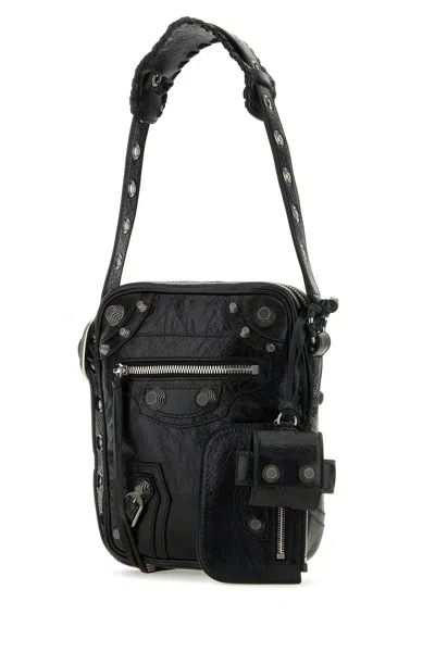 Balenciaga Le Cagole Embellished Textured-leather Messenger Bag