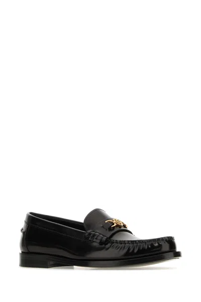 Versace Medusa Chain Leather Loafers