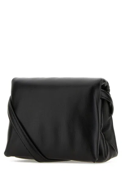 Marni Black Leather Mini Prisma Clutch