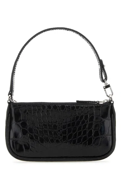 By Far Black Leather Mini Rachel Handbag