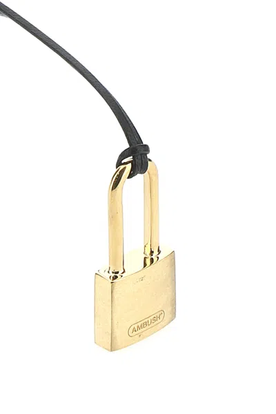 Ambush Black Lock Pendant Necklace