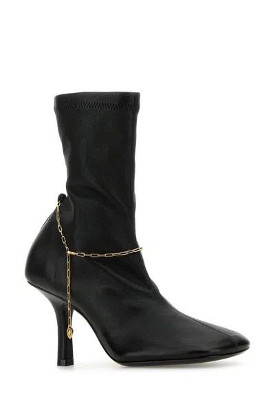 Burberry Sophisticated Black Leather Pumps With 6 Cm Heel