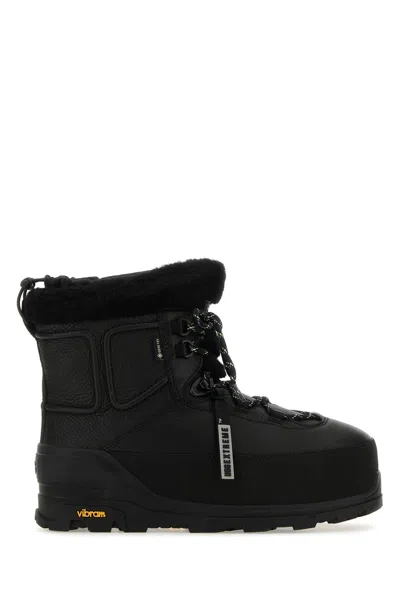 Ugg Black Leather Shasta Ankle Boots