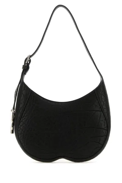 Burberry Mini Black Leather Chess Shoulder Handbag