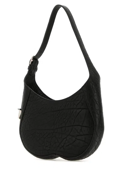 Burberry Mini Black Leather Chess Shoulder Handbag