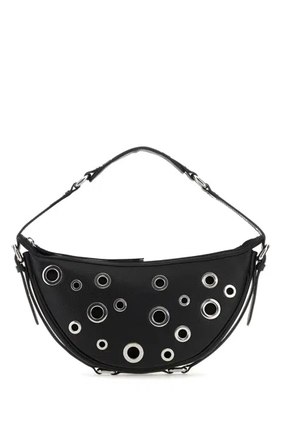 By Far Leather Shoulder Bag With Studs And Grommet Detailing