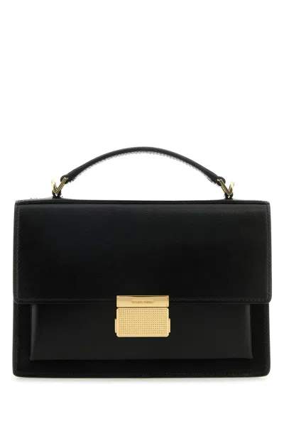 Golden Goose 'venezia' Black  Hand Bag With Lettering Logo And Clasp Closure