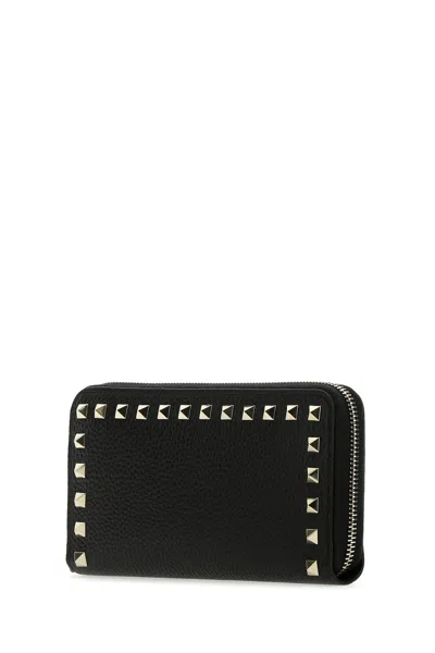 Shop Valentino Black Leather Wallet