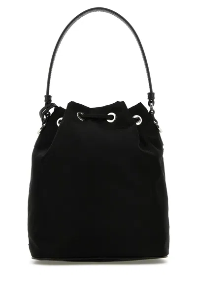 Shop Prada Black Nylon Bucket Bag