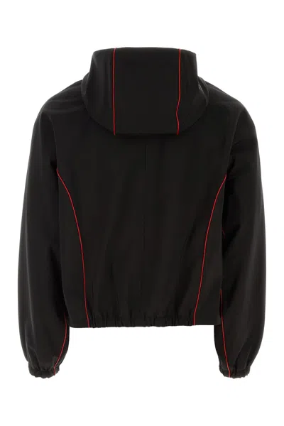 Ferragamo Contrast-piping Drawstring Lightweight Jacket