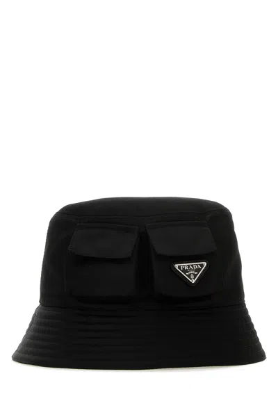 Prada Black Re-nylon Bucket Hat