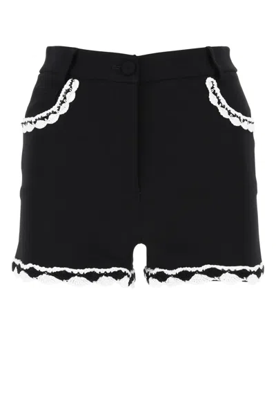 Moschino High-waist Lace-trim Buttoned Shorts