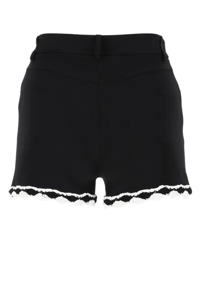 Moschino High-waist Lace-trim Buttoned Shorts