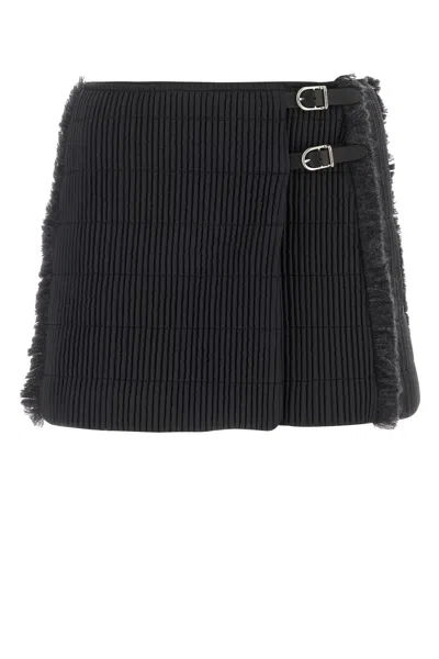 Durazzi Milano Black Stretch Polyester Mini Skirt