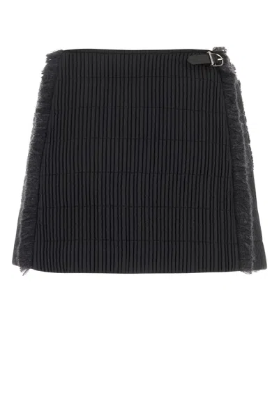 Durazzi Milano Black Stretch Polyester Mini Skirt