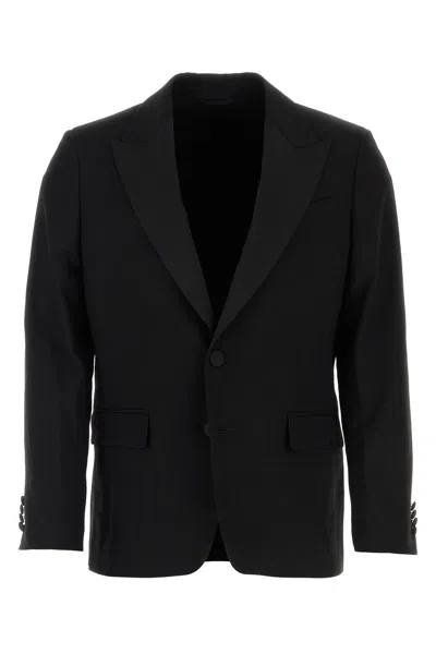 Etro Giacca In Lana Stretch Nera Uomo