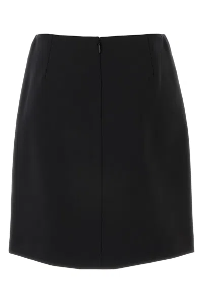 Versace Safety Pin A-line Wool Mini Skirt