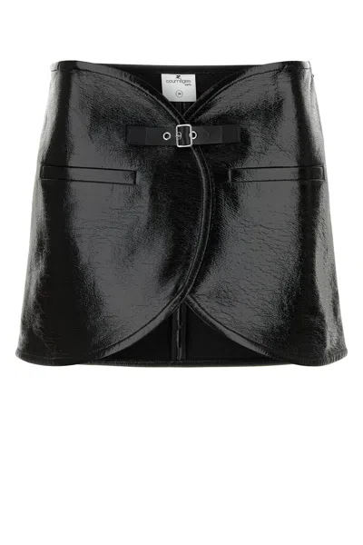 Courrèges Ellipse Laminated Miniskirt
