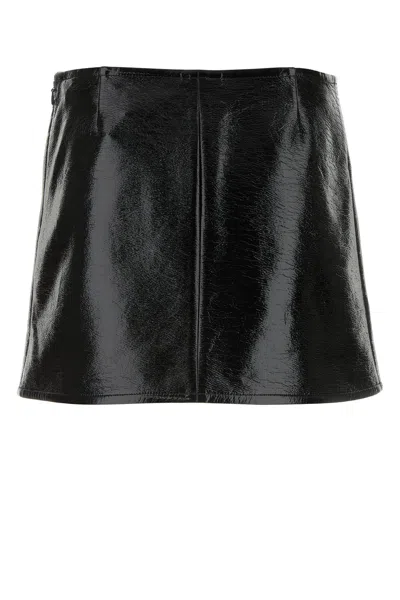Courrèges Ellipse Laminated Miniskirt