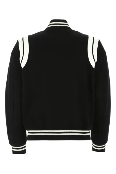 Saint Laurent Men Teddy Varsity Bomber Jacket