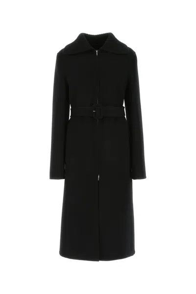 Jil Sander Black Wool Blend Coat