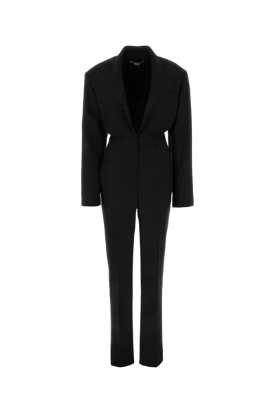 Stella Mccartney Wool Jumpsuit With Satin Inserts