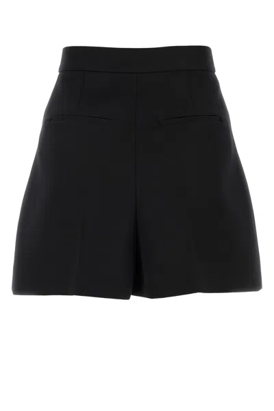 Alexander Mcqueen High-waisted A-line Wool Shorts With Decorative Buttons