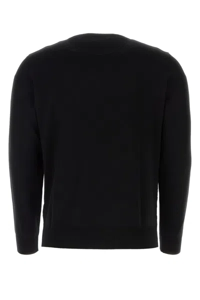 Valentino Garavani Man Sweater Black Size L Virgin Wool In Black