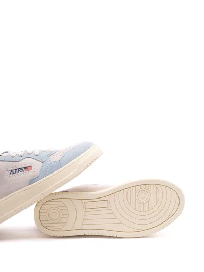 Autry Medalist Low Tricolor Suede Sneakers Patridge And Mauve Color In Multi