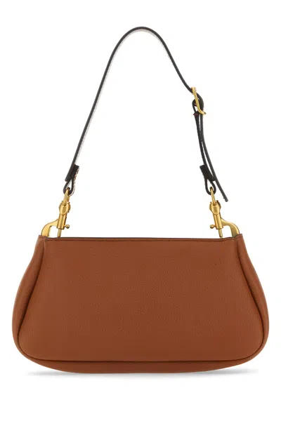 Chloé Brown Leather Marcie Clutch