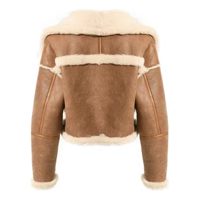 Wanan Touch Brown Mous Jacket In Leather