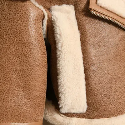 Wanan Touch Brown Mous Jacket In Leather