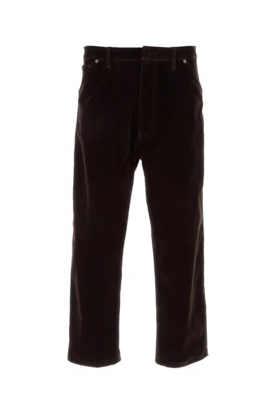 Prada Men Brown Velvet Denim Pant