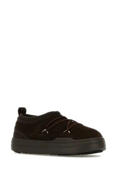 Moon Boot Brown Suede Mb Park Icon Slip Ons