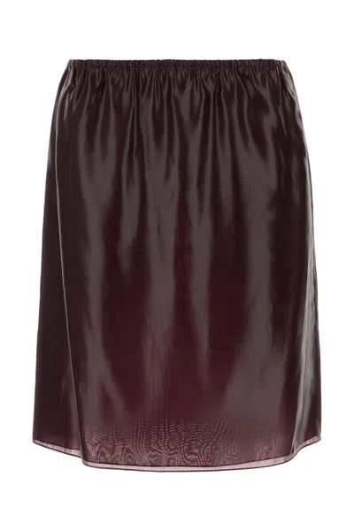 Ferragamo Stretchy Waistband Shiny Short Skirt