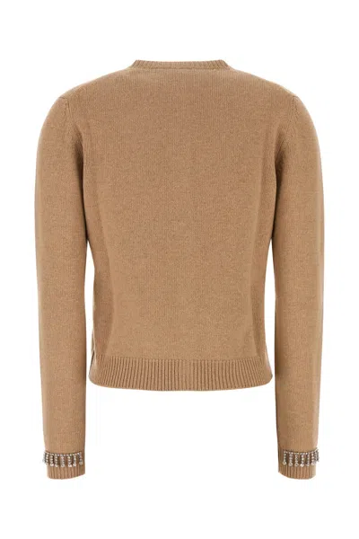 Gucci Camel Wool Blend Cardigan
