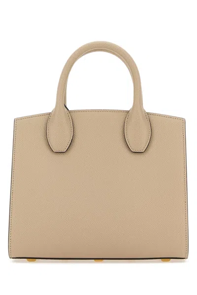 Ferragamo Cappuccino Leather Small Studio Box Handbag