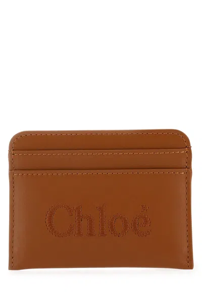 Chloé Chloe Sense Embroidered Logo Card Holder